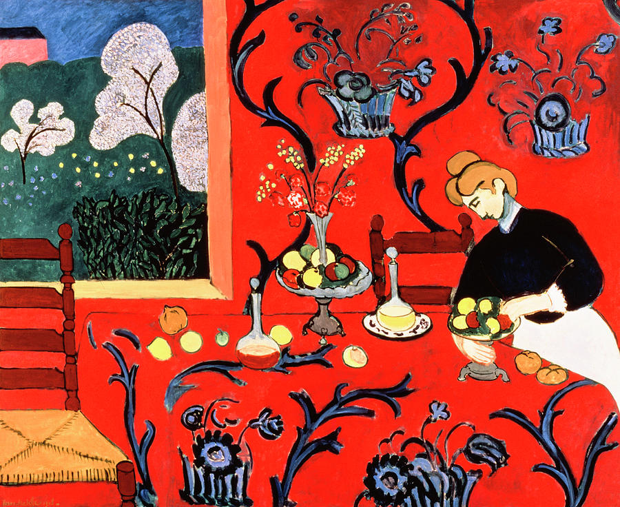 The dessert harmony in red the red room by henri matisse 1908 painting