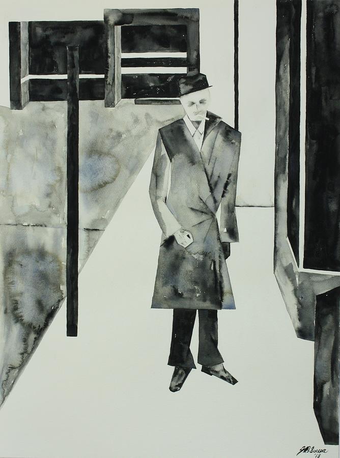 The Detective Painting by Joyce Ann Burton-Sousa