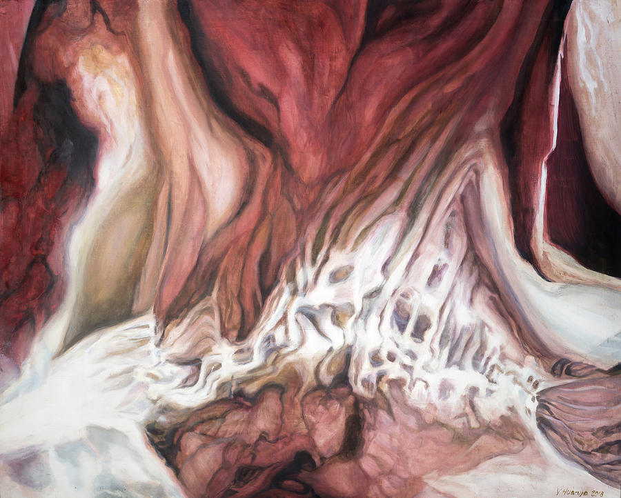 The Deviation of the Spine, Study 6 Painting by Veronica Huacuja