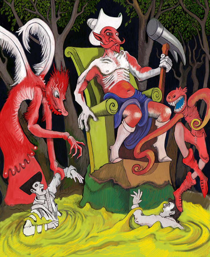 The Devils Bog / Rabbi Nachman Painting by Yom Tov Blumenthal
