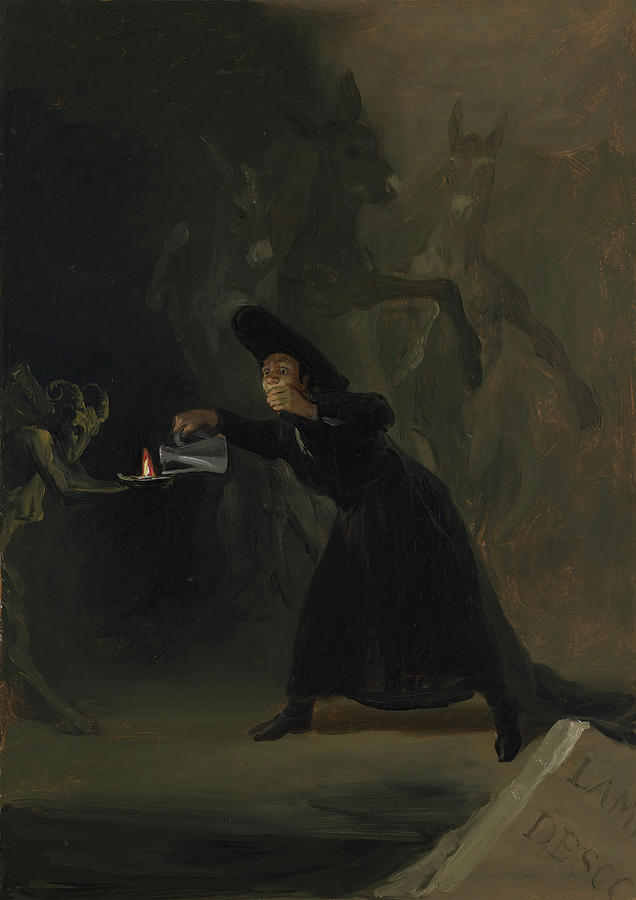 The Devil's Lamp Painting by Francisco de Goya - Fine Art America