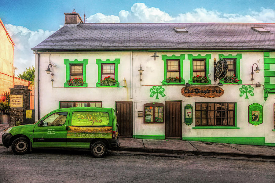 The Dingle Pub in Ireland Painting Photograph by Debra and Dave Vanderlaan