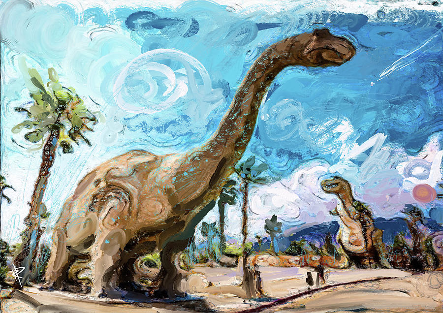 The Dinos Mixed Media by Russell Pierce