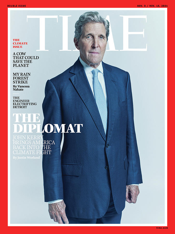 The Diplomat - John Kerry - The Climate Issue Photograph by Photograph by Peter Hapak for TIME