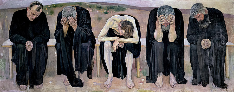 Ferdinand Hodler Painting - The Disappointed Souls by Ferdinand Hodler