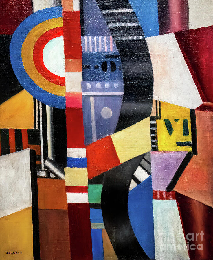 The Disc by Fernand Leger 1918 Painting by Fernand Leger