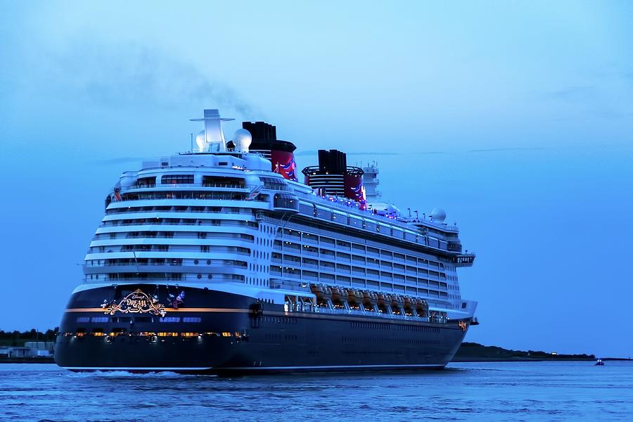 The Disney Dream Underway at Twilight Photograph by Bradford Martin