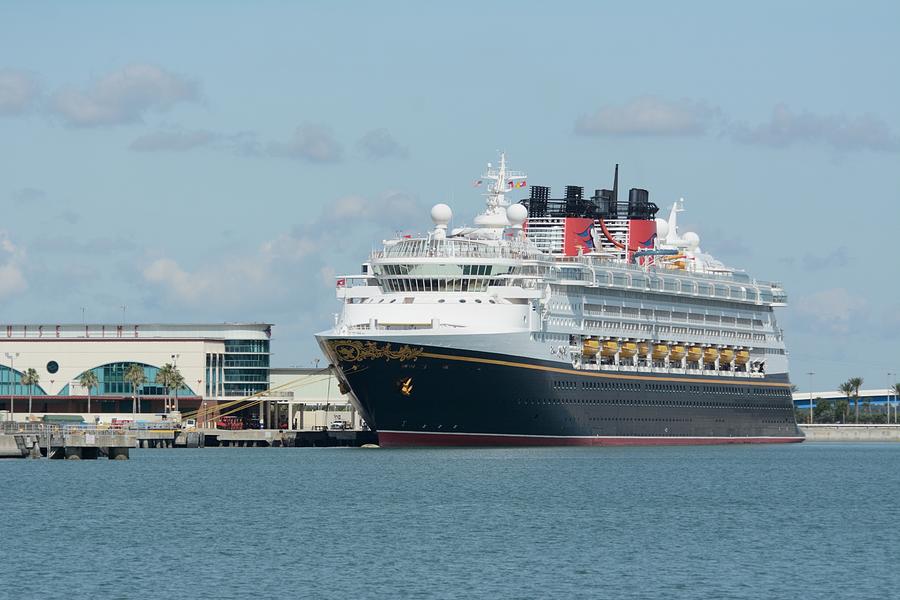 The Disney Magic Cruise Ship at Florida Dock. Photograph by Bradford Martin