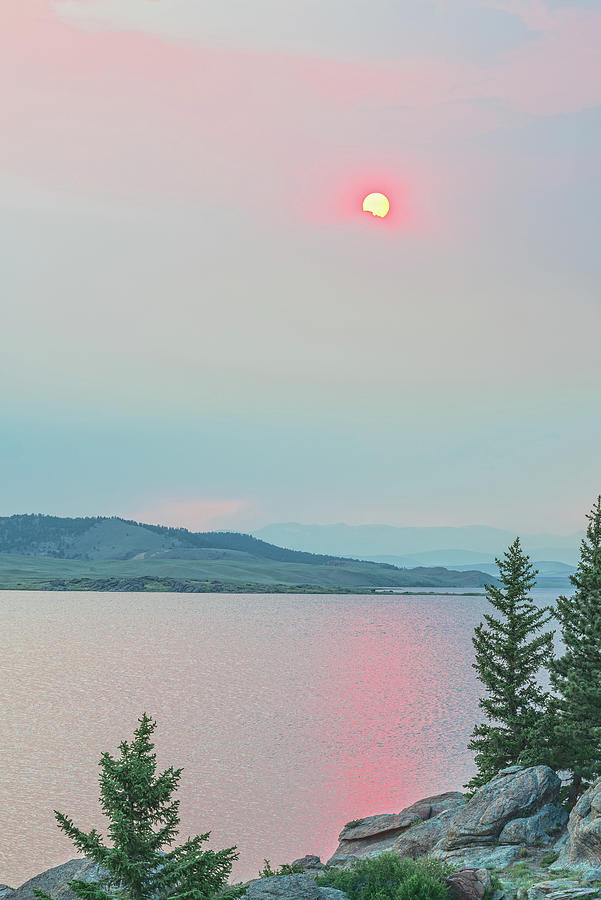 The Dissipating Cloud Of Smoke Following A Forest Fire, Eleven-mile Reservoir, Colorado Photograph by Bijan Pirnia