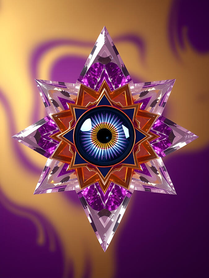 The Divine Kosmic Evil Eye Digital Art by Michael A Canteen - Fine Art ...