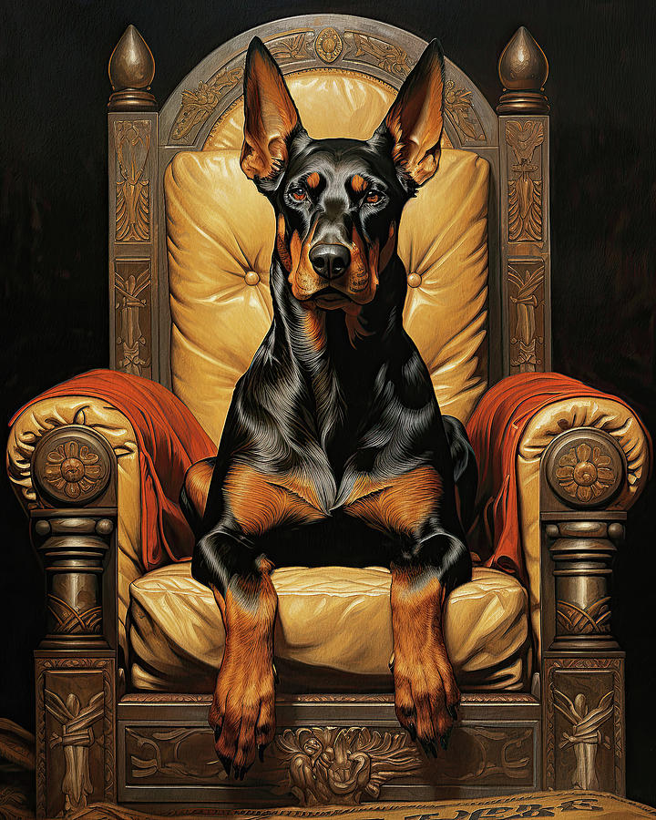 The Doberman Dog 003 Odessa Leyendecker Painting By Odessa   The Doberman Dog 003 Odessa Leyendecker Odessa Leyendecker 