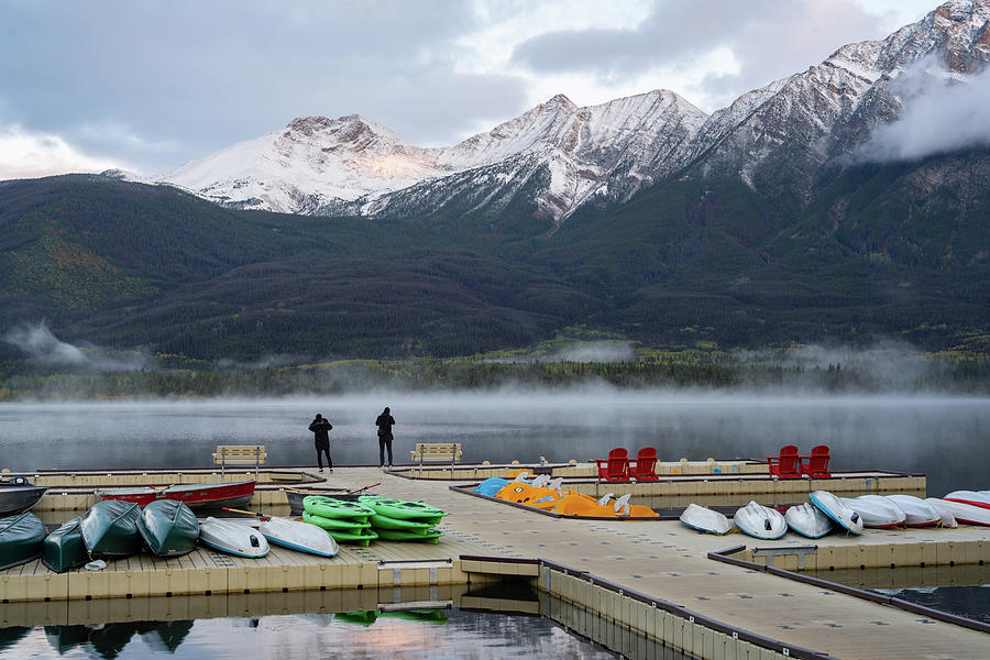 The Docks At Pyramid Lake Jasper Alberta Photograph By Robin   The Docks At Patricia Lake Jasper Alberta Robin Alexander 