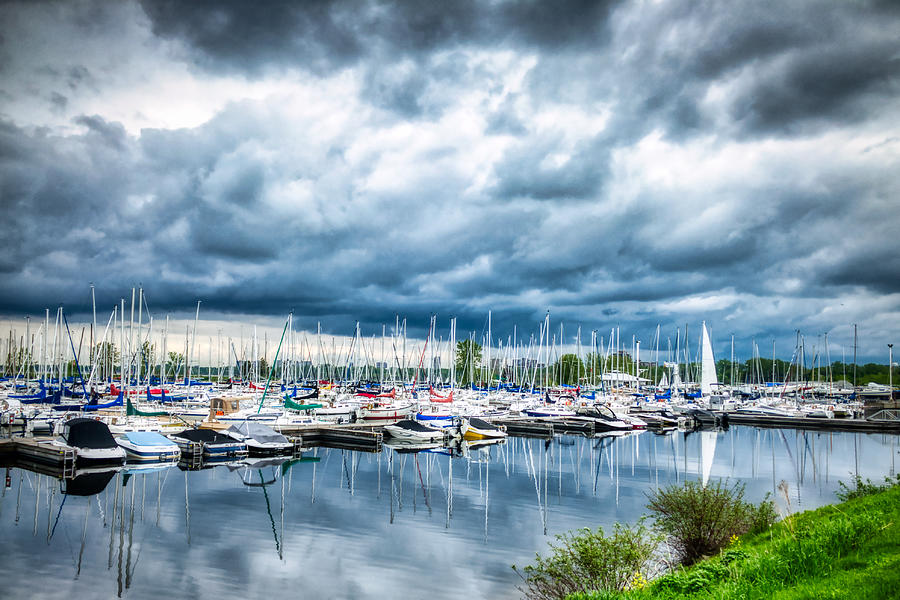 The Docks On A Cloudy Day At Dick Bells Park In Ottawa Photograph By