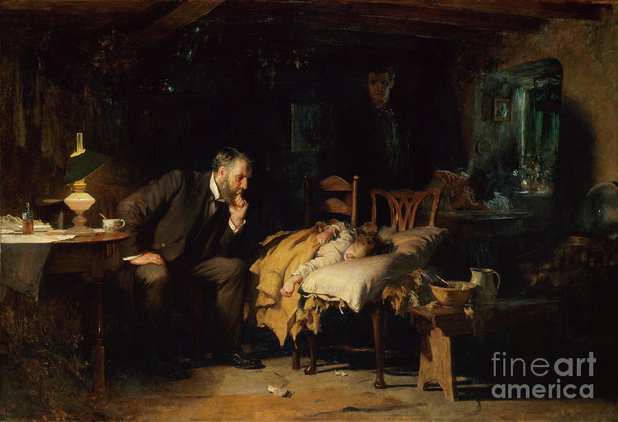 The Painting - Luke Fildes - The Doctor by Sir Luke Fildes