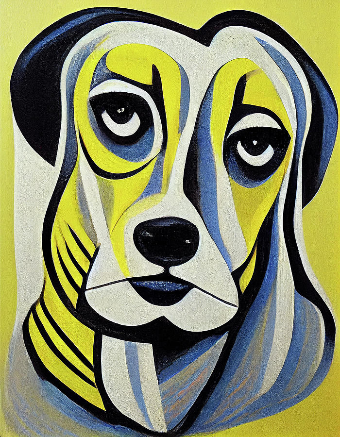 Dog Painting - The Dog - Composition 1 by Roy Ritchie