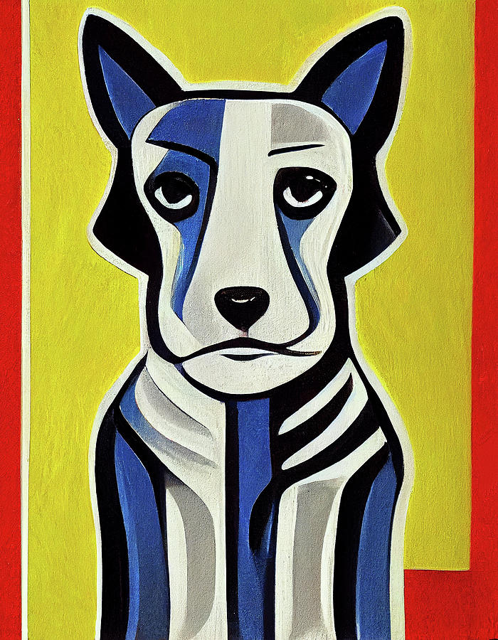 Dog Painting - The Dog - Composition 2 by Roy Ritchie