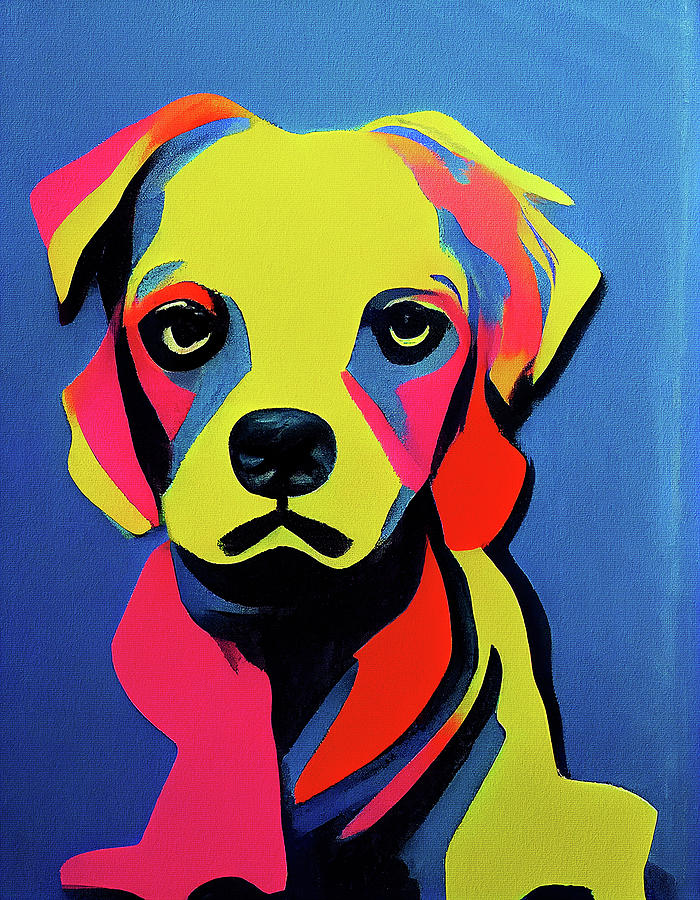 The Dog - Composition 8 Painting by Andrew Wanhol - Fine Art America