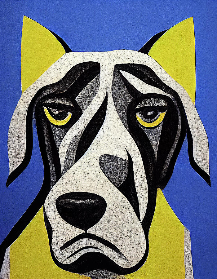 Dog Painting - The Dog - Composition 9 by Roy Ritchie