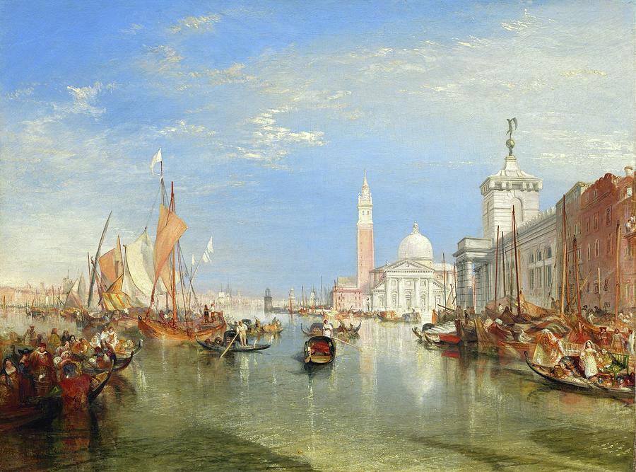 The Dogana and San Giorgia Maggiore 1834 Painting by Joseph M W Turner