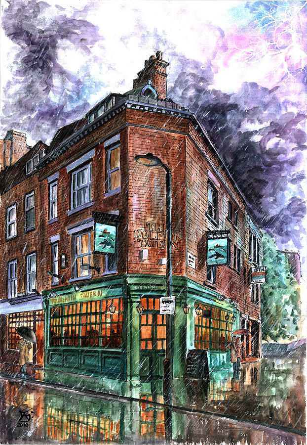 The Dolphin Red Lion Sq. London UK Painting by Francisco Gutierrez