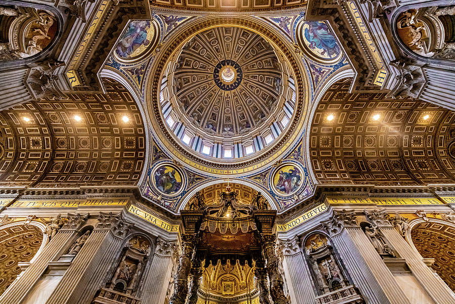 The Dome of St. Peters Basilica Photograph by David Downs