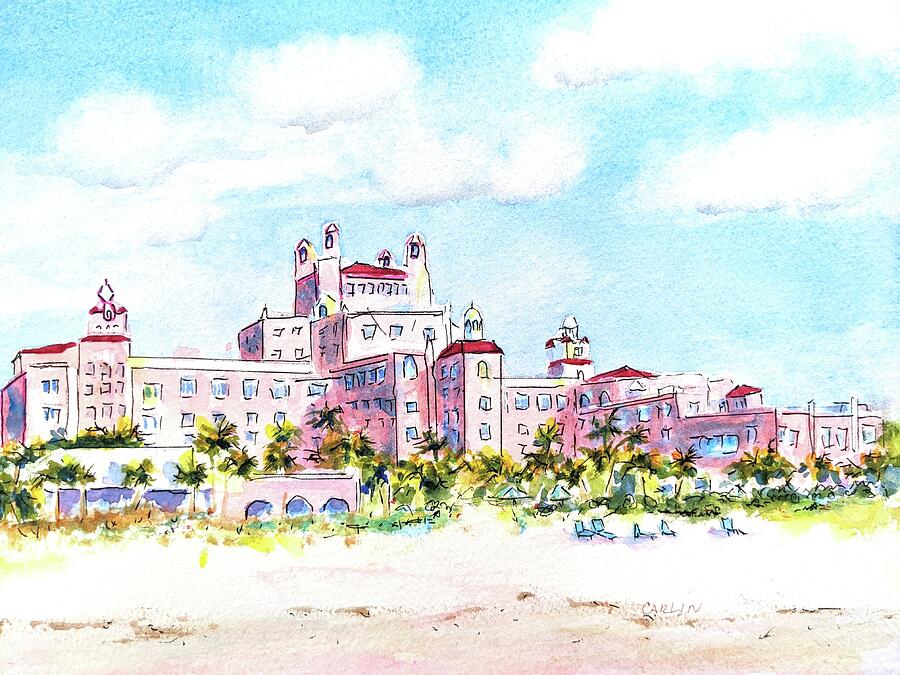 Architecture Painting - The Don CeSar by Carlin Blahnik CarlinArtWatercolor