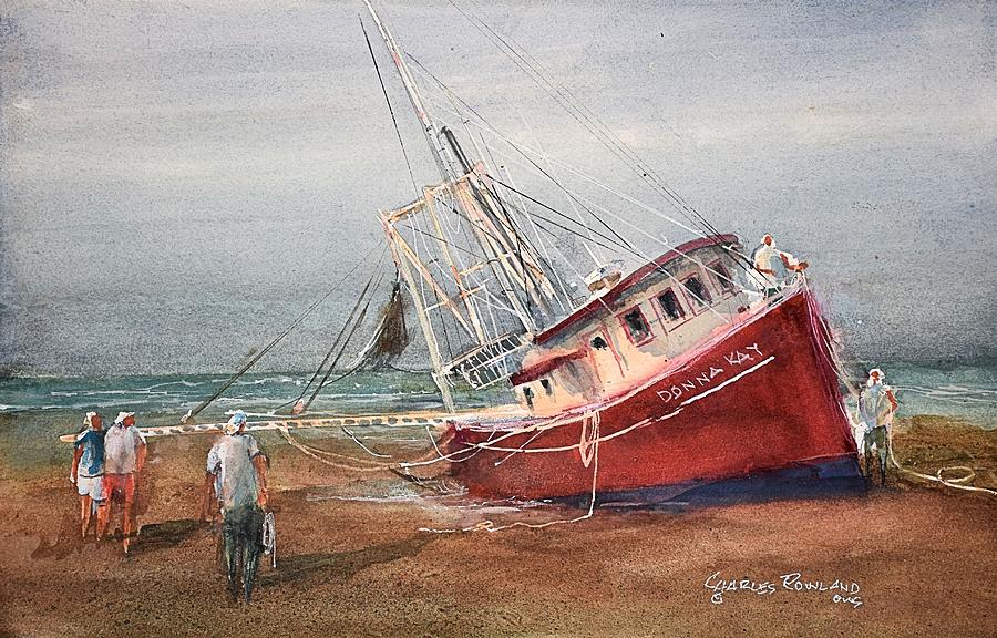 The Donna Kay at Cape San Blas Painting by Charles Rowland