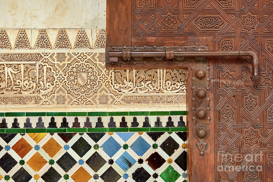 Alhambra Photograph - The door -Alhambra-Granada by Juan Carlos Ballesteros