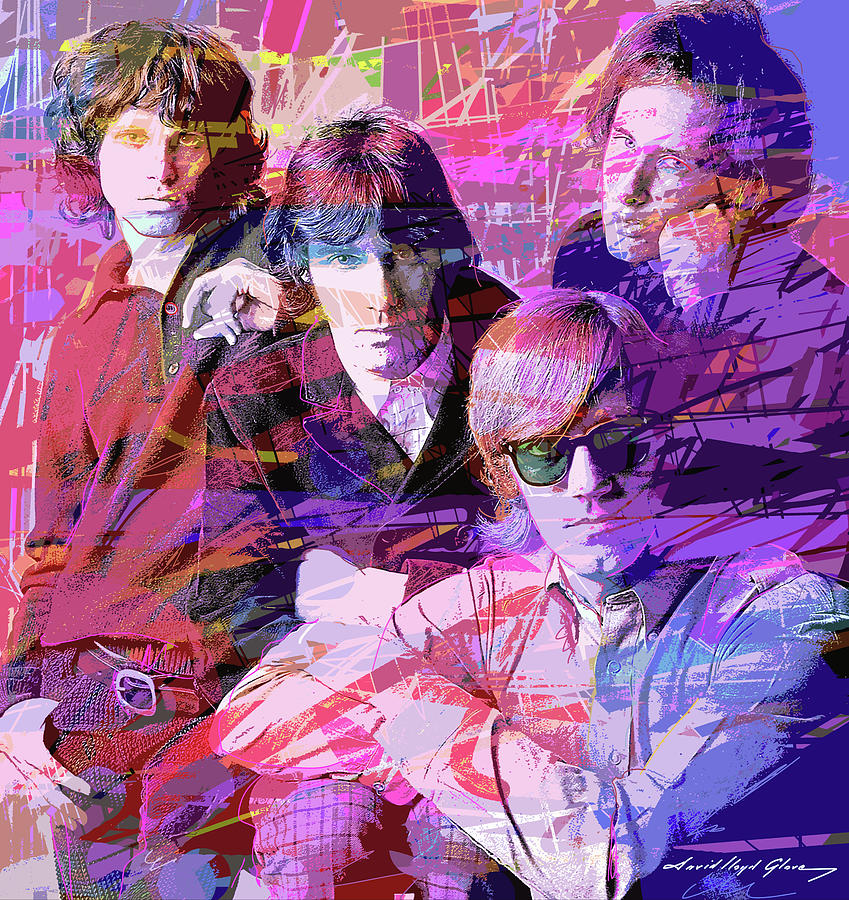 The Doors 1968 Painting by David Lloyd Glover
