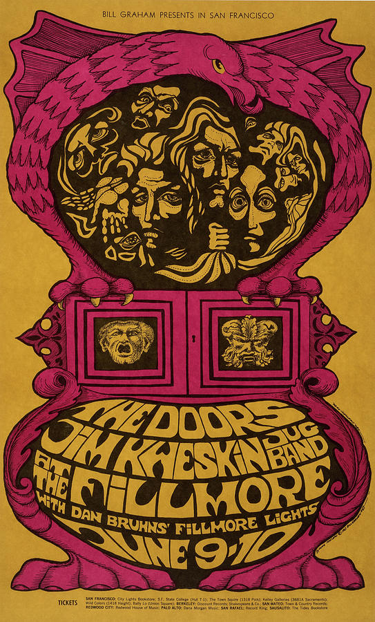 The Doors and Jim Morrison at The Fillmore Digital Art by Pop Culture ...