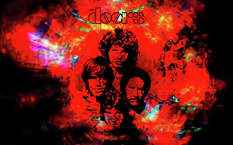 The Doors Band Jim Morrison Digital Art by Sandra DFarrell Fine Art