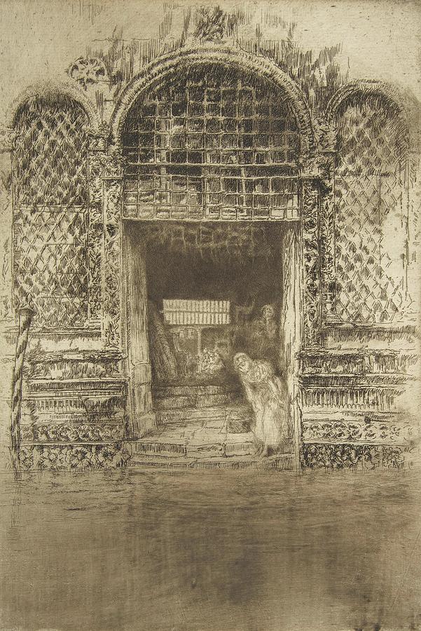 James Mcneill Whistler Painting - The Doorway, etching and drypoint by James McNeill Whistler