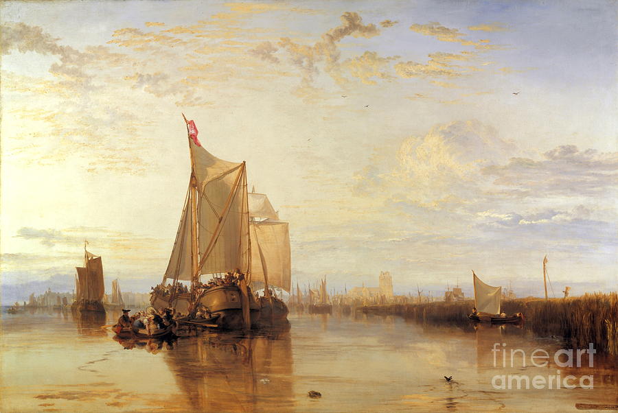 The Dort Packet-Boat from Rotterdam Becalmed Painting by William Turner