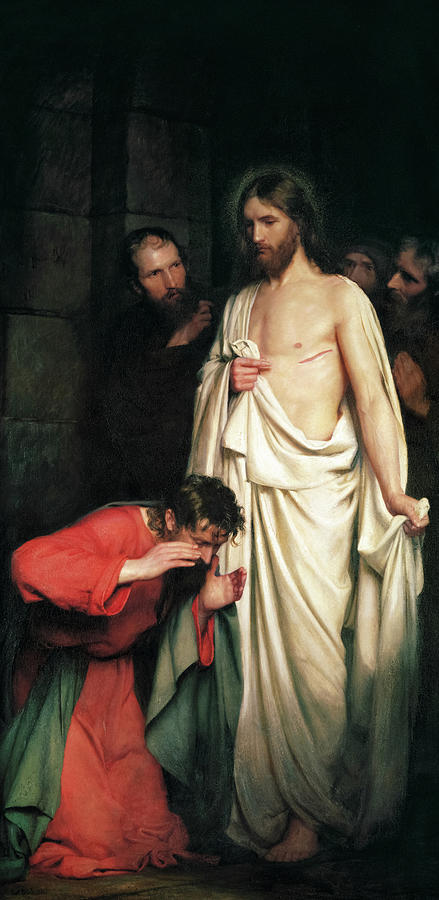 The Doubting Thomas Painting by Carl Heinrich Bloch - Fine Art America