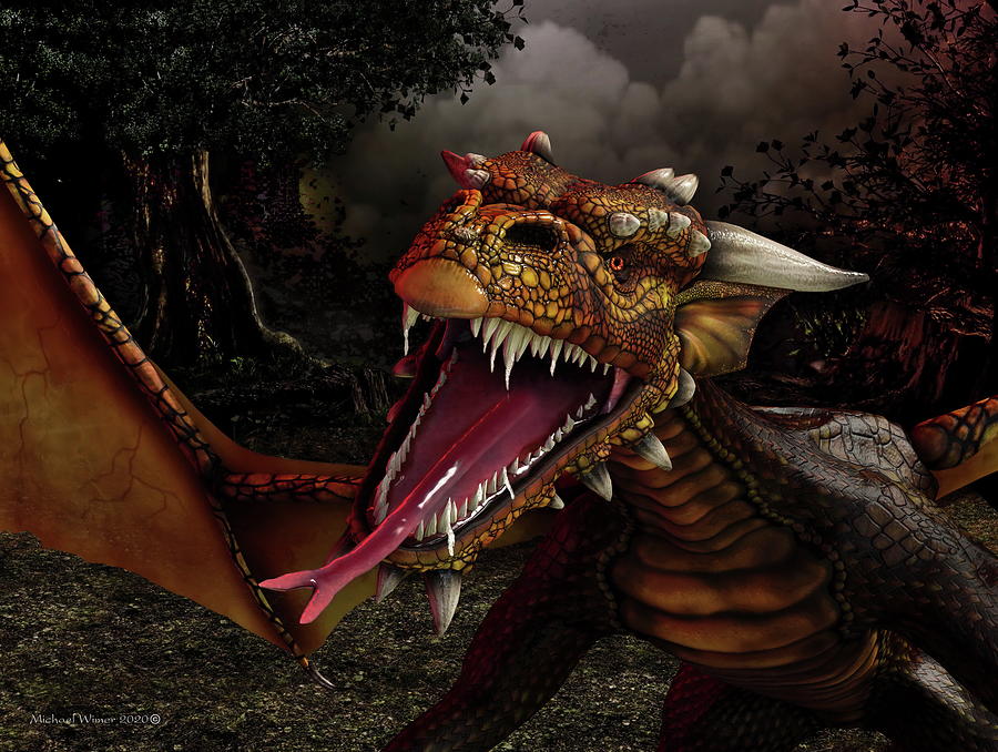 The Dragon Digital Art by Michael Wimer