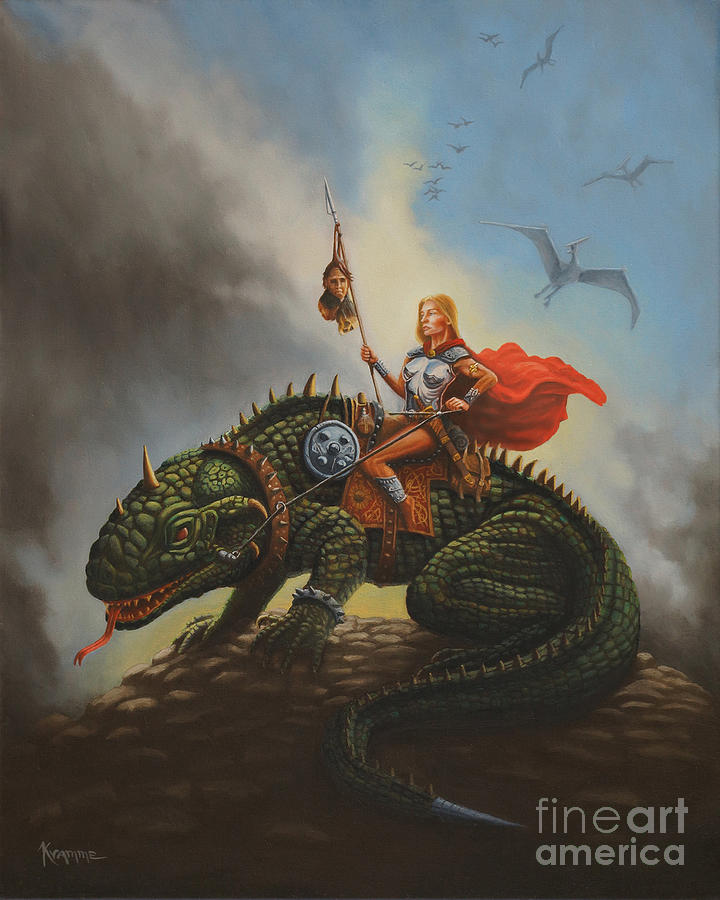 The Dragon Rider Painting by Ken Kvamme