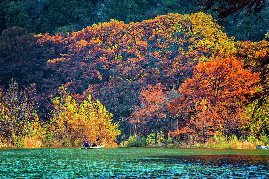 The Dramatic Colors of Fall at Garner State Park Photograph by Lynn