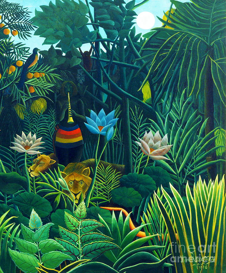 The dream detail Painting by Henri Rousseau