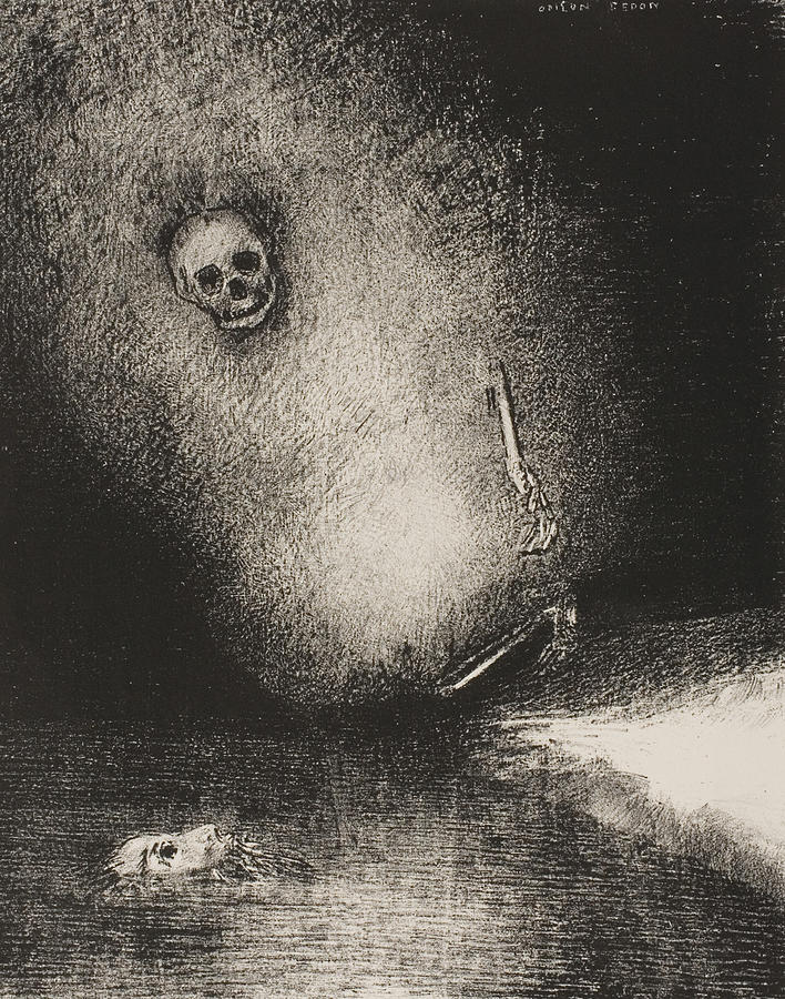 The Dream has Ended in Death Relief by Odilon Redon