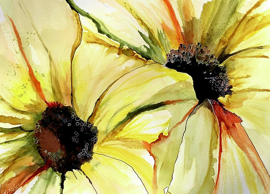 Flower Painting - The Duet by Julie Tibus