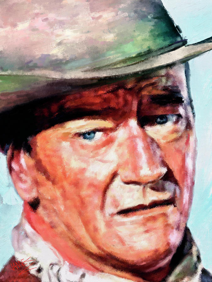 The Duke John Wayne Painting by James Shepherd