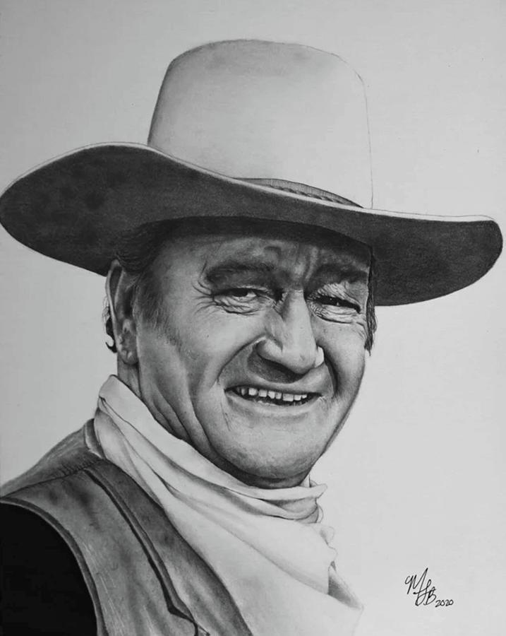 The Duke Drawing by Matti Bassett | Fine Art America