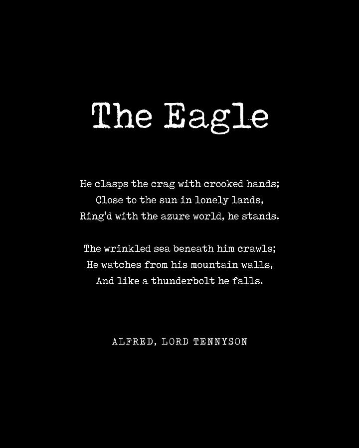 The Eagle Alfred Lord Tennyson Poem Literature Typewriter Print