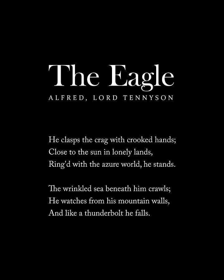 The Eagle - Alfred, Lord Tennyson Poem - Literature - Typography Print ...