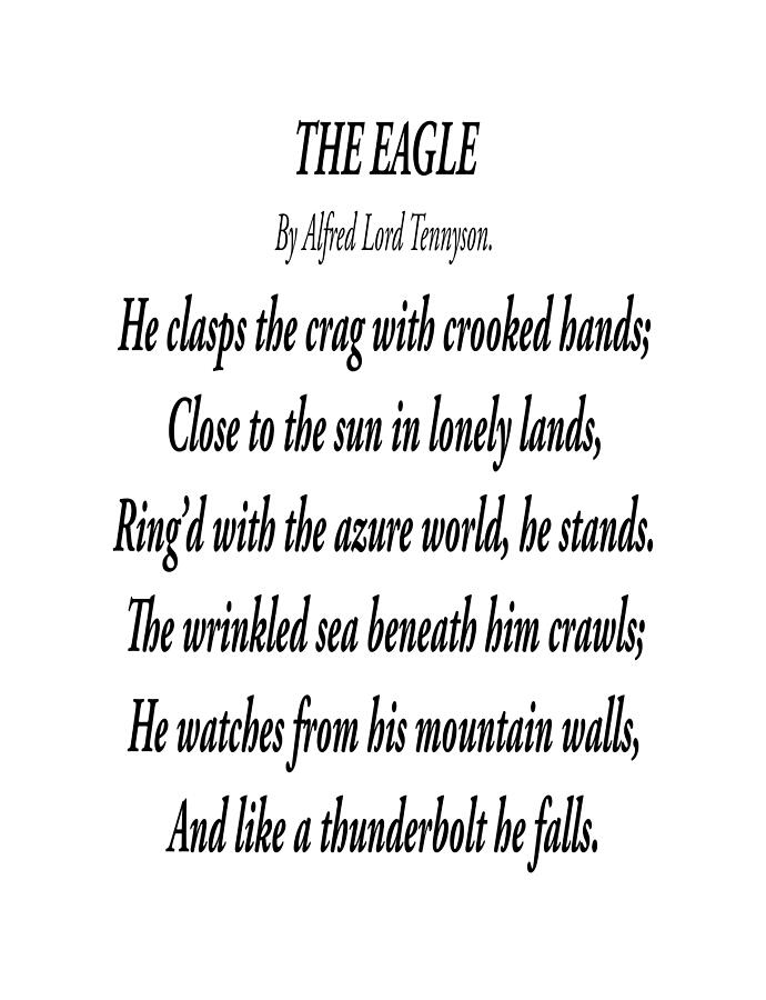 THE EAGLE By Alfred Lord Tennyson. Digital Art by Tom Hill | Fine Art ...