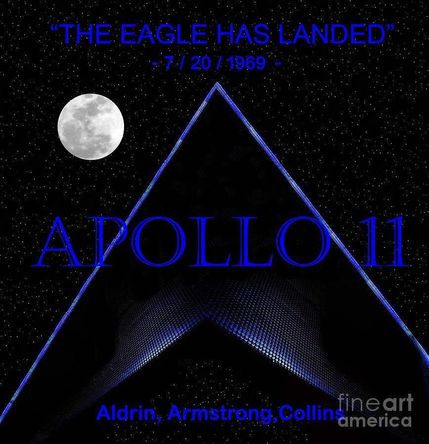 The Eagle has landed Apollo 11 Mixed Media by David Lee Thompson