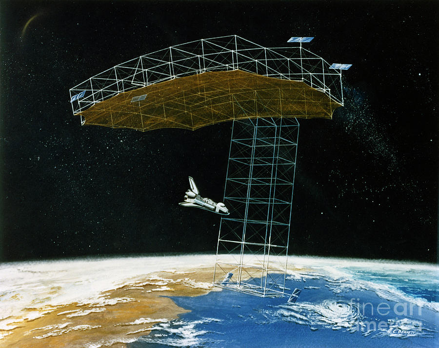 The Earth Observation Spacecraft Satellite, 1982 Drawing by Granger