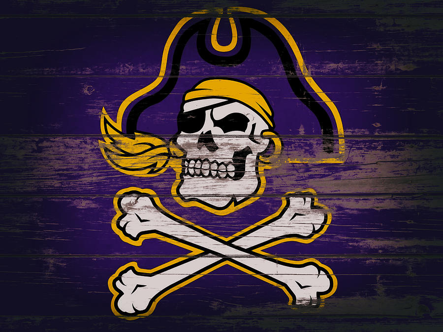 The East Carolina Pirates 1b Mixed Media by Brian Reaves