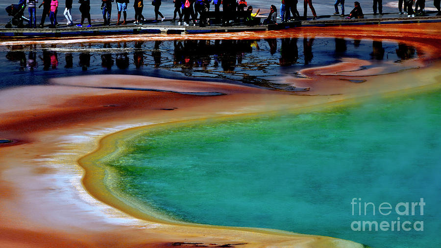 The Edge of the Grand Prismatic Spring Photograph by Amazing Action Photo Video