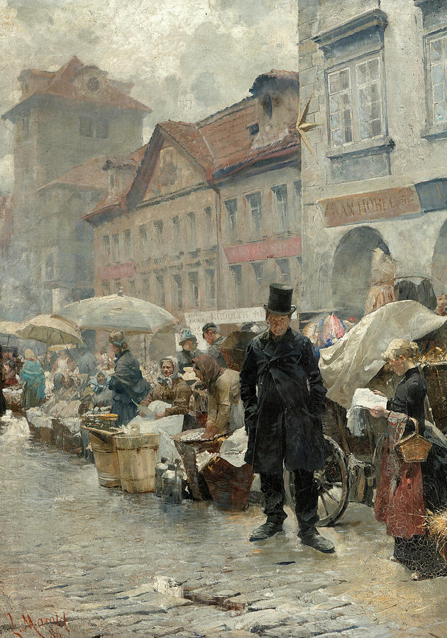 The Egg Market In Prague Detail No Painting By Ludek Marold Pixels